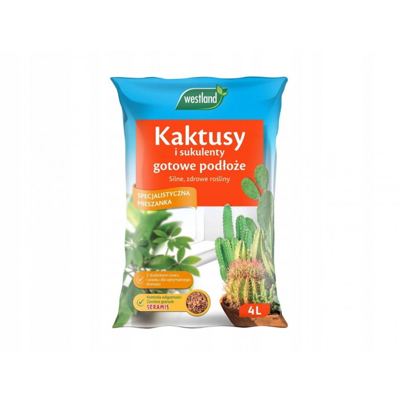 Ziemia do kaktusów z seramis 4l Westland