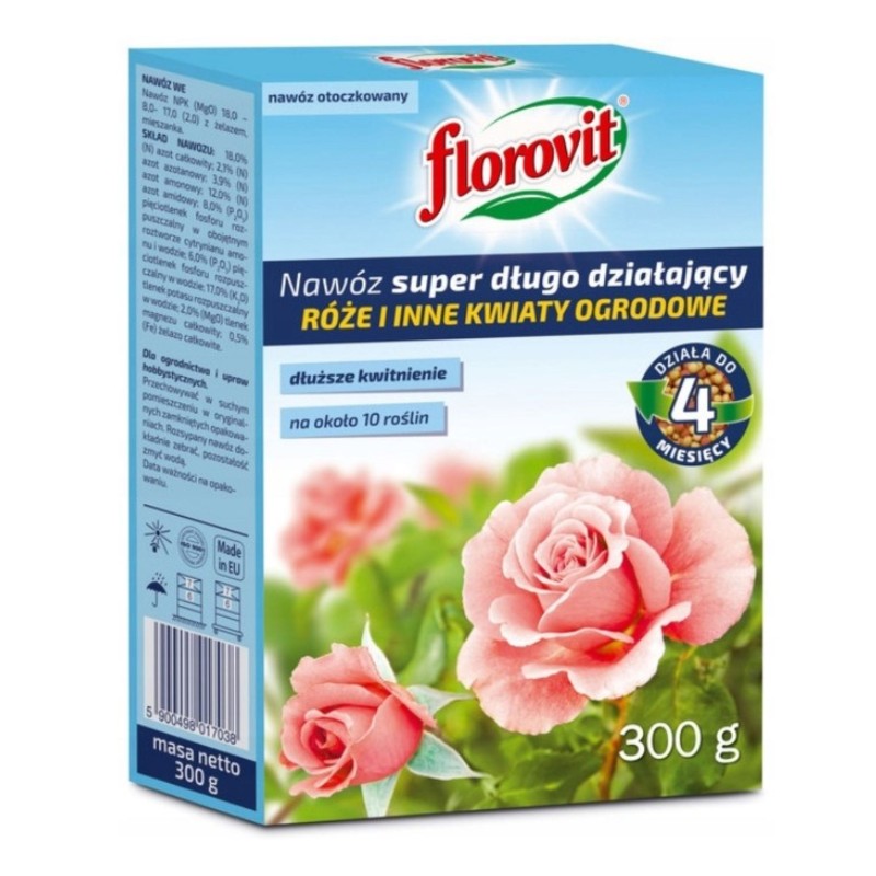 Nawóz róże i inne kwiaty ogrodowe 300g Florovit
