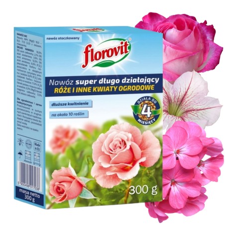 Nawóz róże i inne kwiaty ogrodowe 300g Florovit
