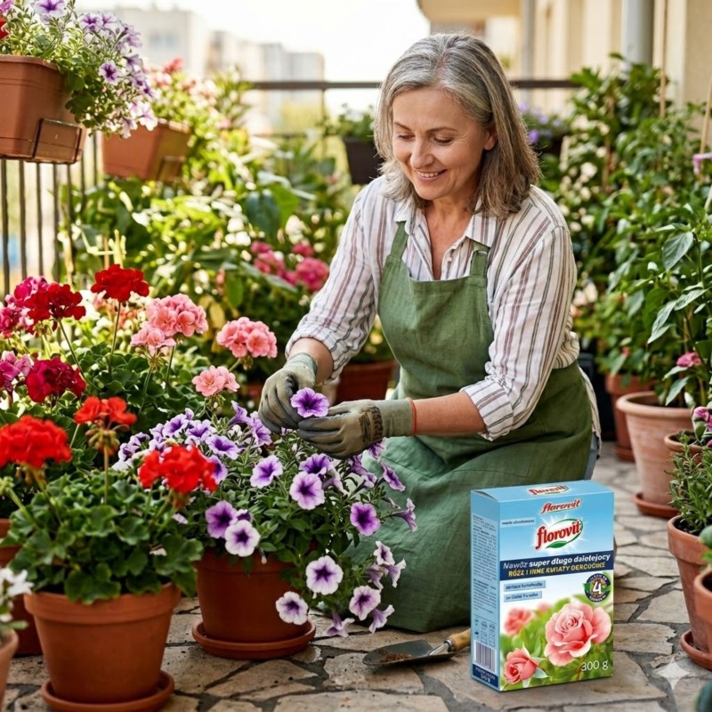 Nawóz róże i inne kwiaty ogrodowe 300g Florovit