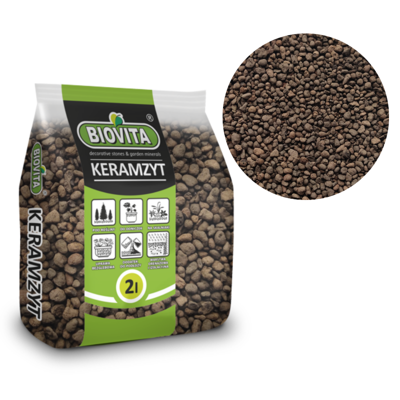 Keramzyt  drobny 4-8mm drenaż 2l Biovita