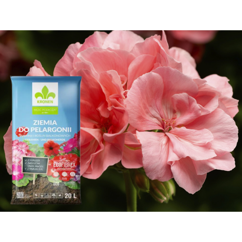 Ziemia do pelargonii 20L z nawilżaczem Kronen