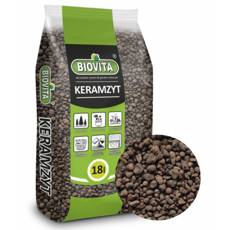 Keramzyt drobny 4-8mm 18l Biovita