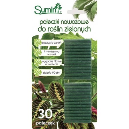 Pałeczki nawozowe do zielonych 30szt Sumin