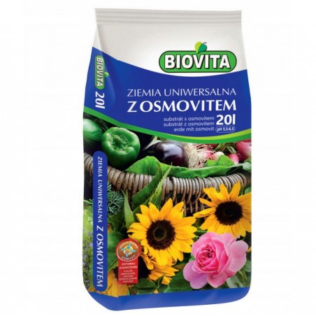 ZIEMIA UNIWERSALNA PODŁOŻE Z NAWOZEM OSMOVITEM AŻ 20L BIOVITA