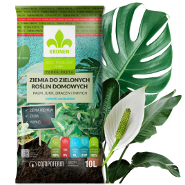Ziemia do roślin zielonych bez torfu Kronen Terra Preta 10l