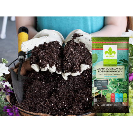 Ziemia do roślin zielonych bez torfu Kronen Terra Preta 10l
