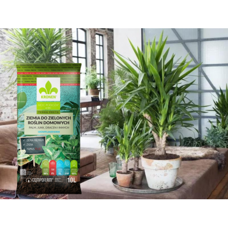 Ziemia do roślin zielonych bez torfu Kronen Terra Preta 10l