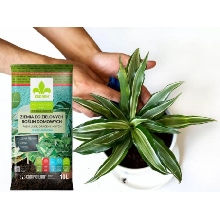 Ziemia do roślin zielonych bez torfu Kronen Terra Preta 10l