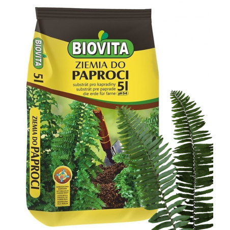 PODŁOŻE ZIEMIA DO PAPROCI z nawozem 5L Biovita