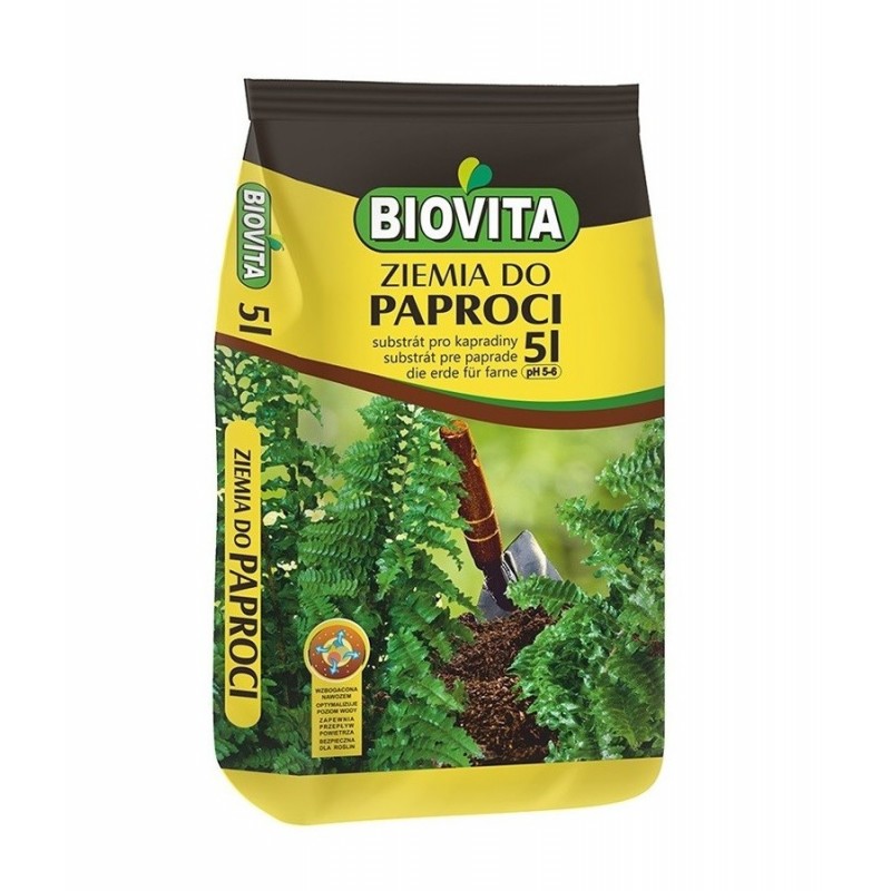 PODŁOŻE ZIEMIA DO PAPROCI z nawozem 5L Biovita