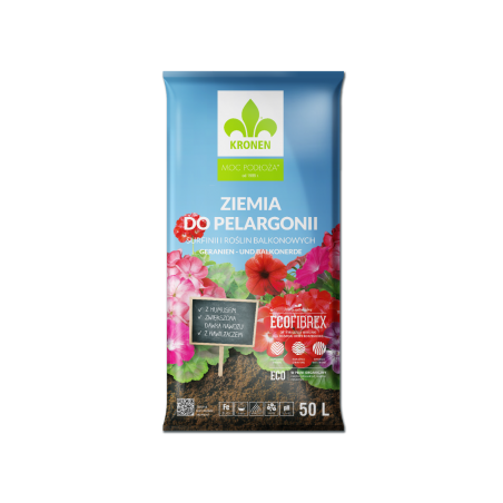 Ziemia do pelargonii z nawilżaczem 50L Kronen