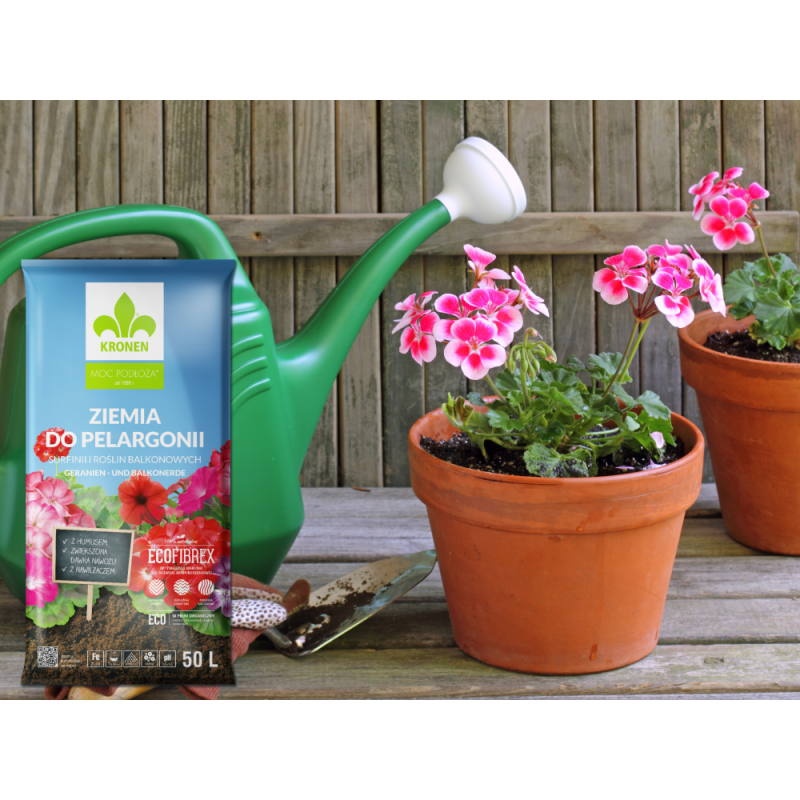 Ziemia do pelargonii z nawilżaczem 50L Kronen
