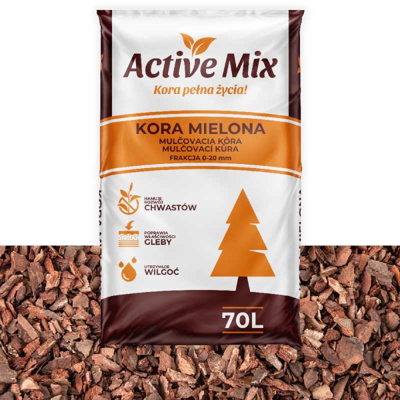 Kora sosnowa mielona Active Mix 0-20mm 70L KIK