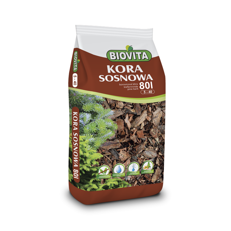 Kora sosnowa mielona 5-40mm 80L Biovita
