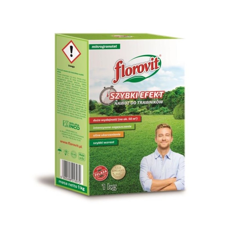 Nawóz do trawników szybki efekt 1kg Florovit