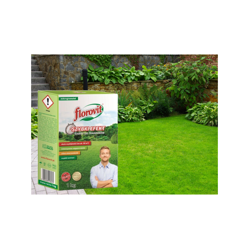 Nawóz do trawników szybki efekt 1kg Florovit