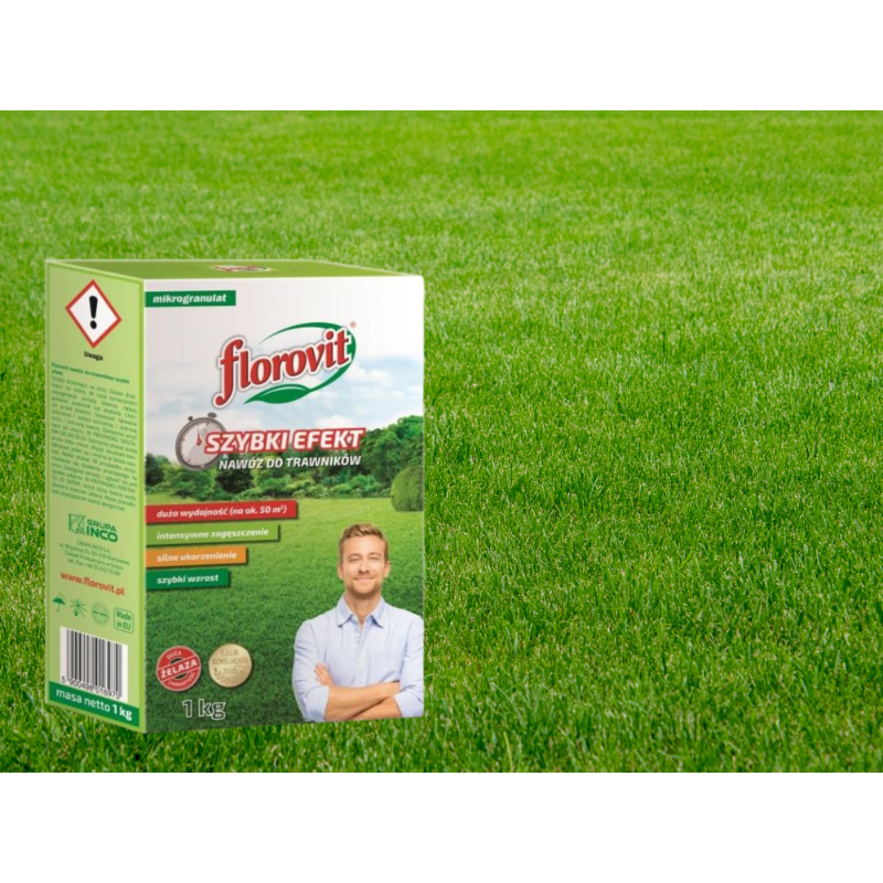 Nawóz do trawników szybki efekt 1kg Florovit