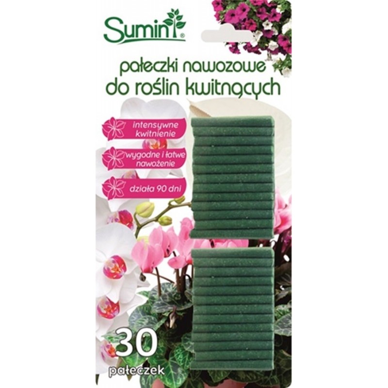Pałeczki nawozowe do kwitnących 30szt Sumin