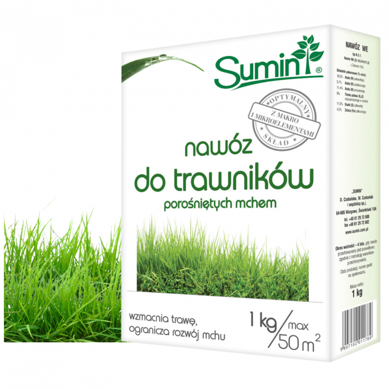 Nawóz do traw z mchem 1kg Sumin