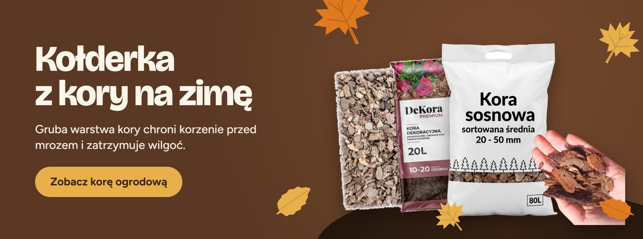 Kora ogrodowa – ściółka na zimę